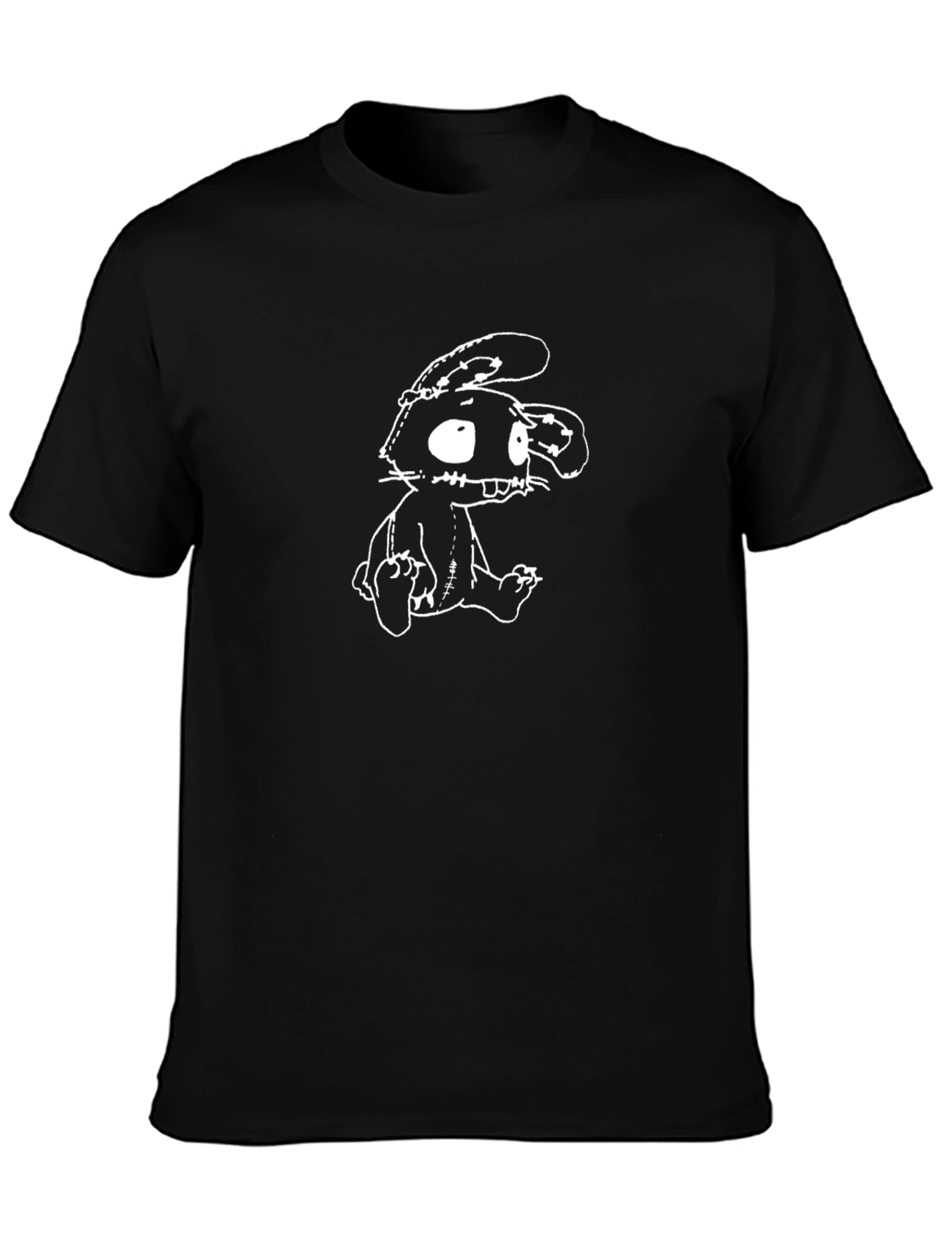 Creepy Bunny Black T-Shirt