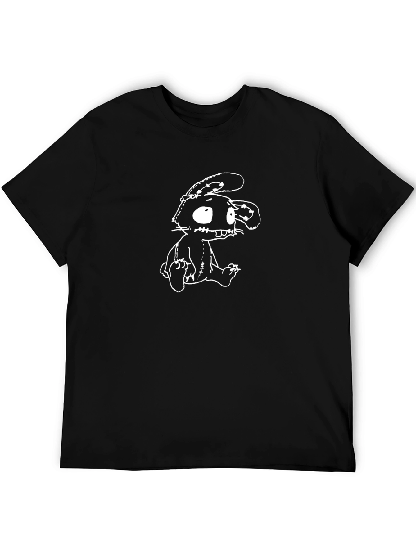 Creepy Bunny Black T-Shirt