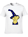 Wizard Dog T-Shirt - Black Cotton Tee