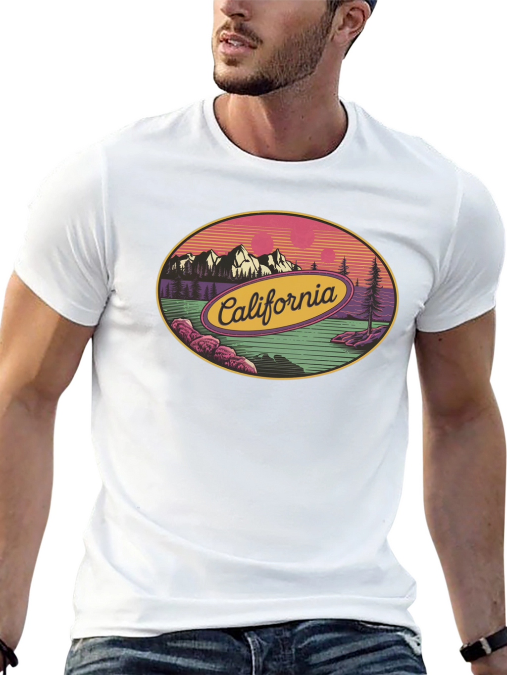 California Graphic Tee - Retro Style