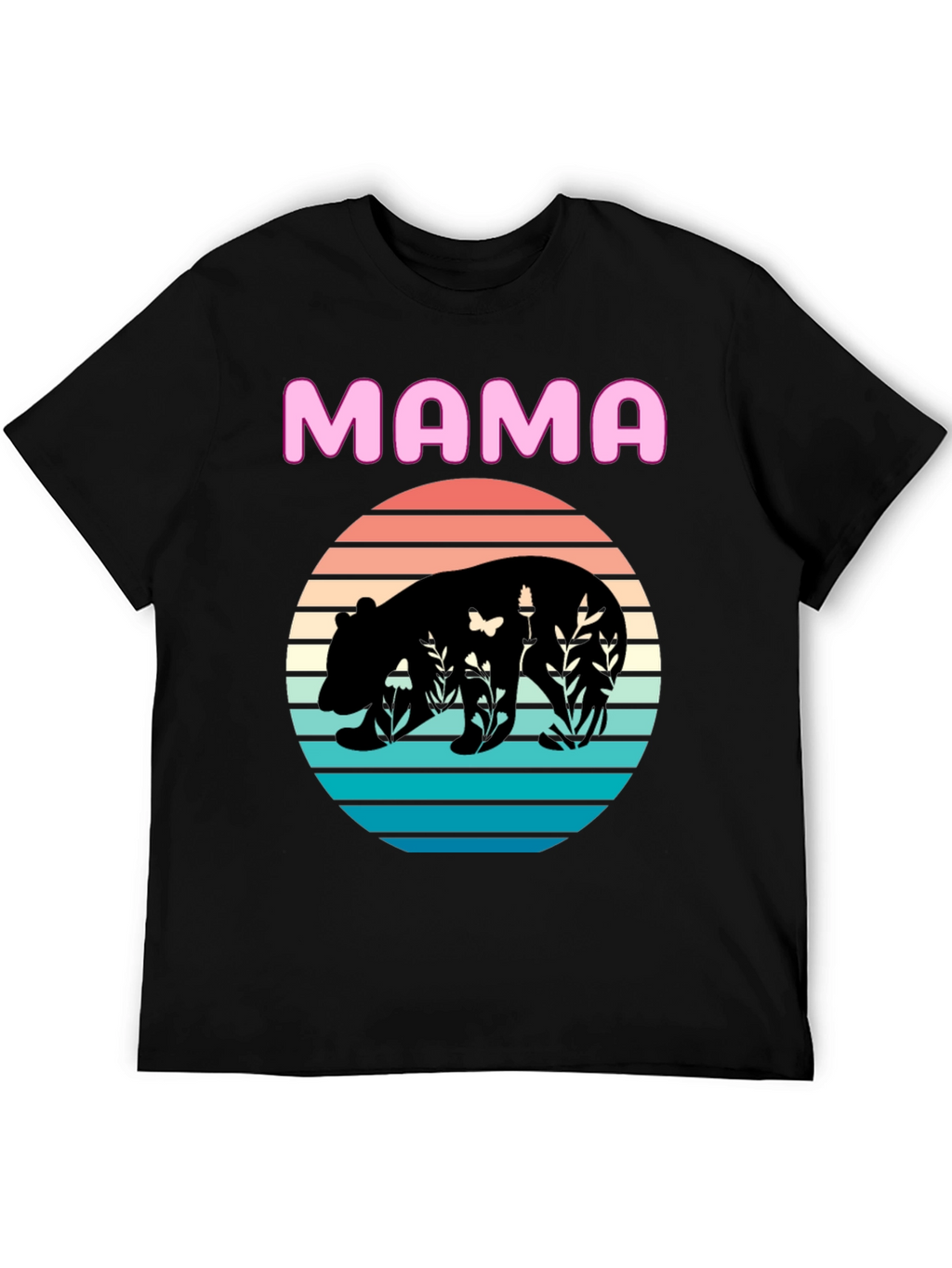 Mama Bear Graphic Tee - Nature Silhouette