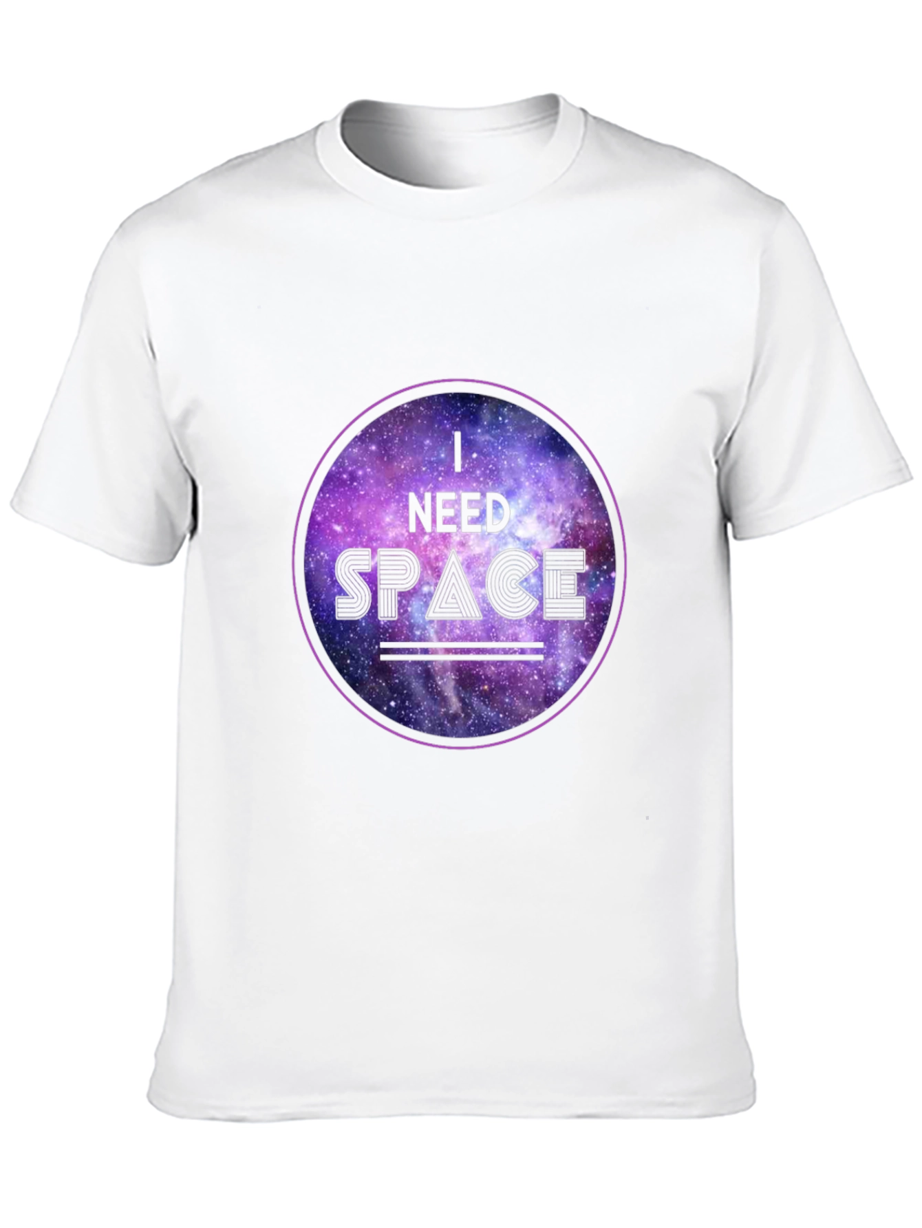 I Need Space Galaxy Graphic Black T-Shirt