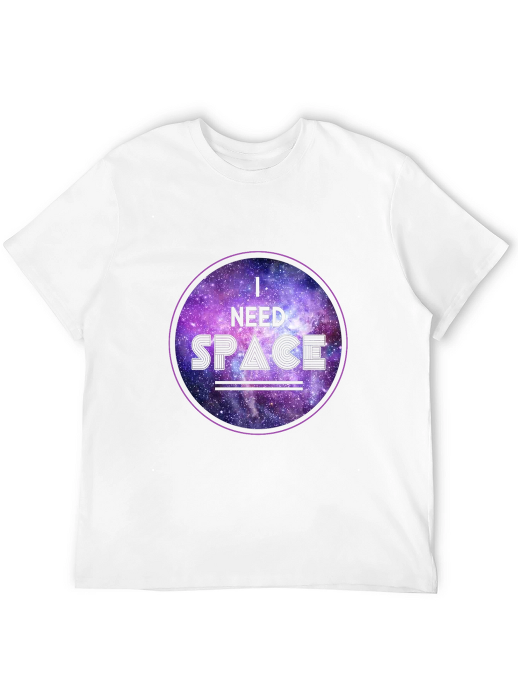 I Need Space Galaxy Graphic Black T-Shirt
