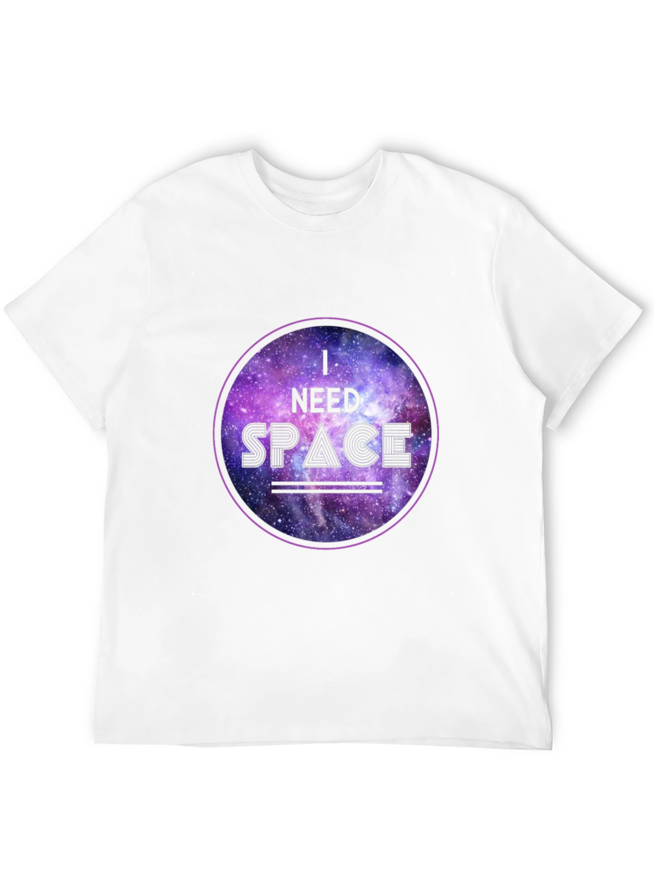 I Need Space Galaxy Graphic Black T-Shirt
