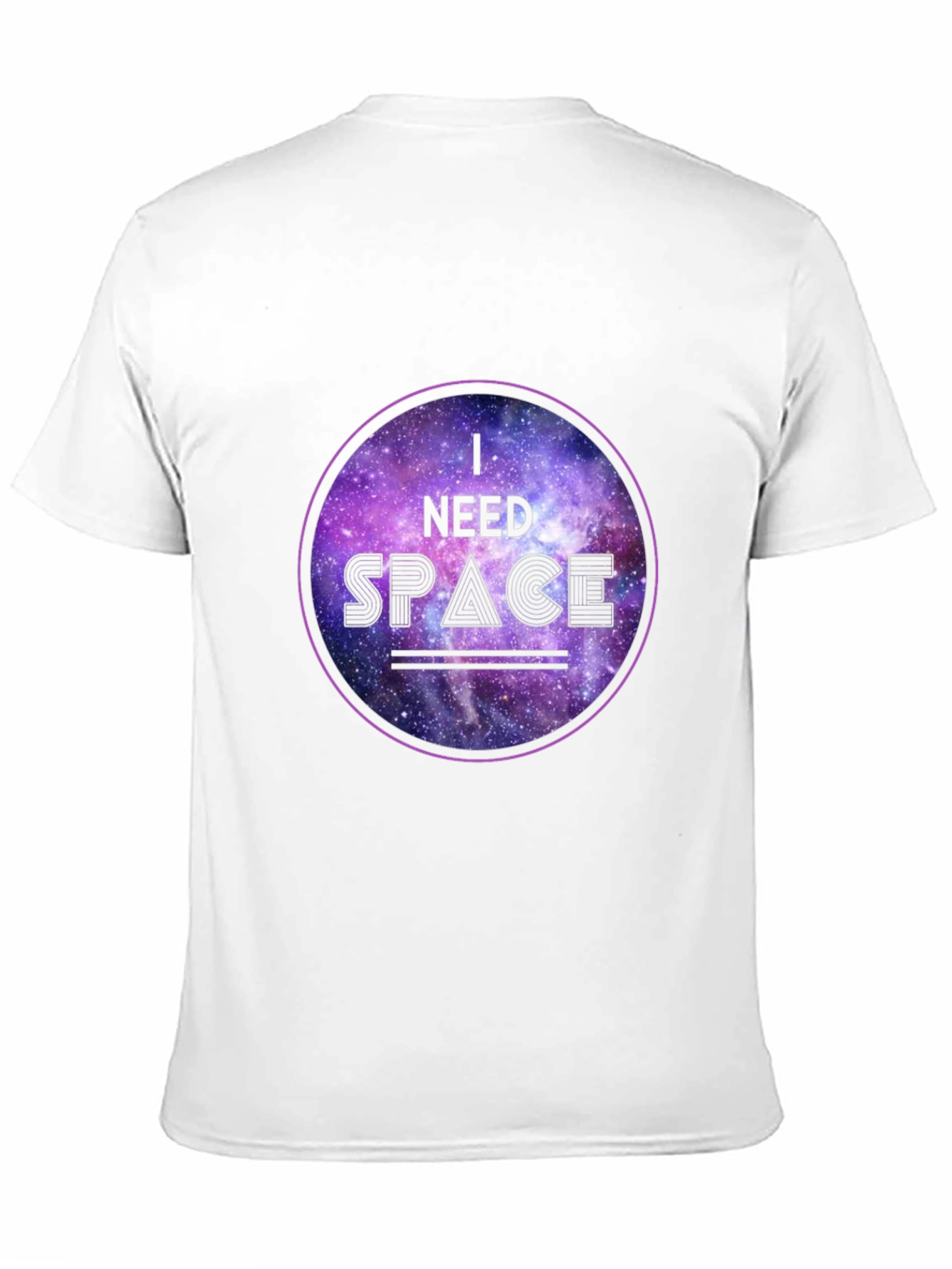 I Need Space Galaxy Graphic Black T-Shirt