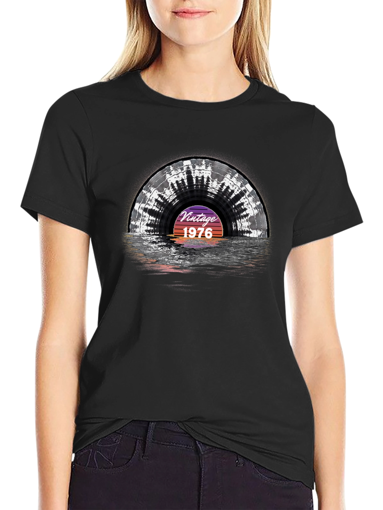 Vintage 1976 Record Graphic T-Shirt