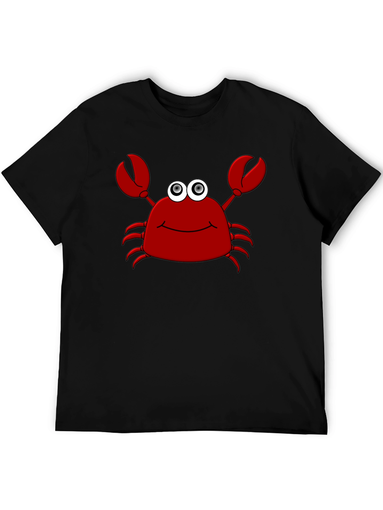 Funny Crab Graphic T-Shirt - Black Cotton Tee