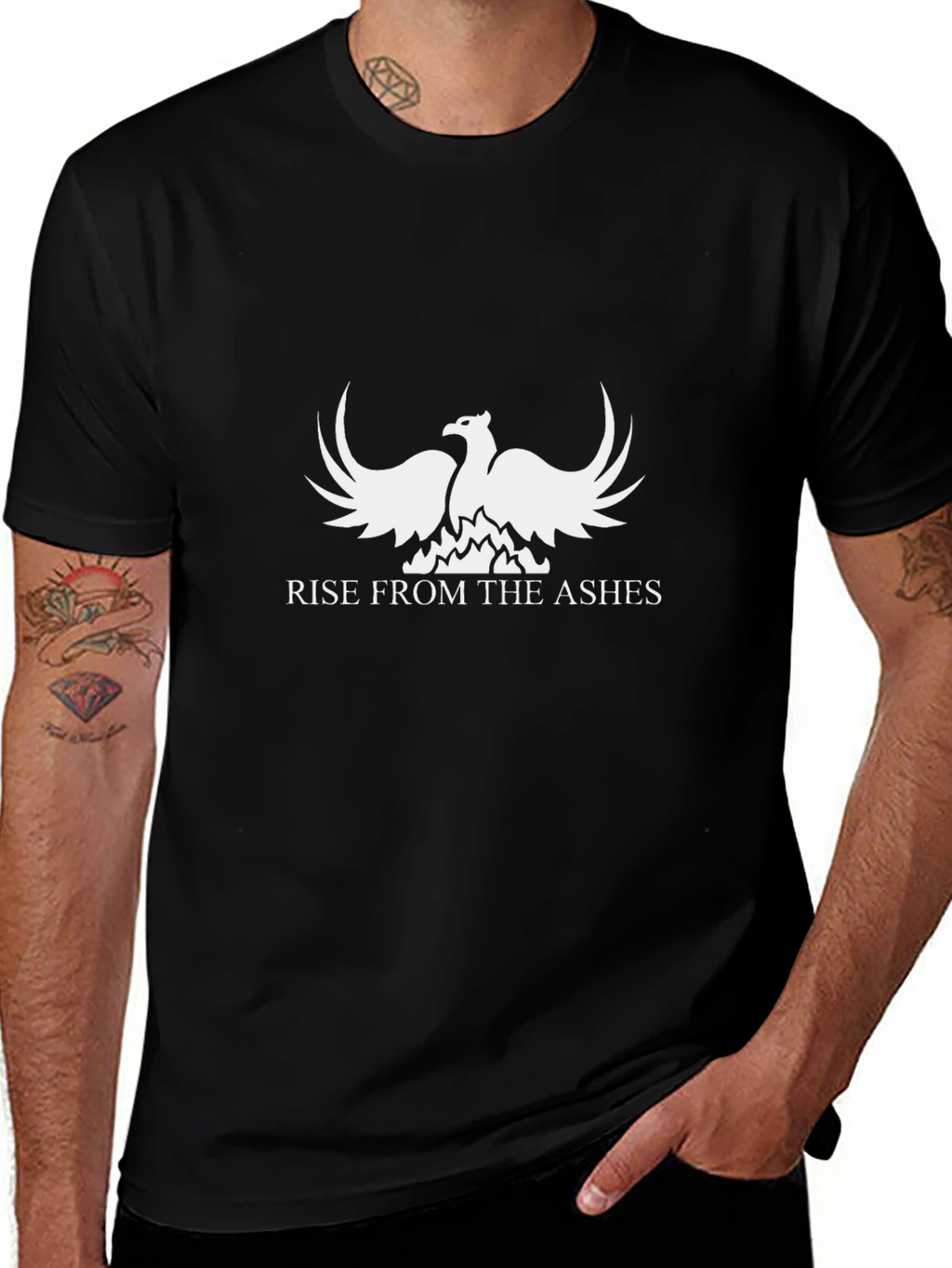 Phoenix Rise Graphic T-Shirt - Black