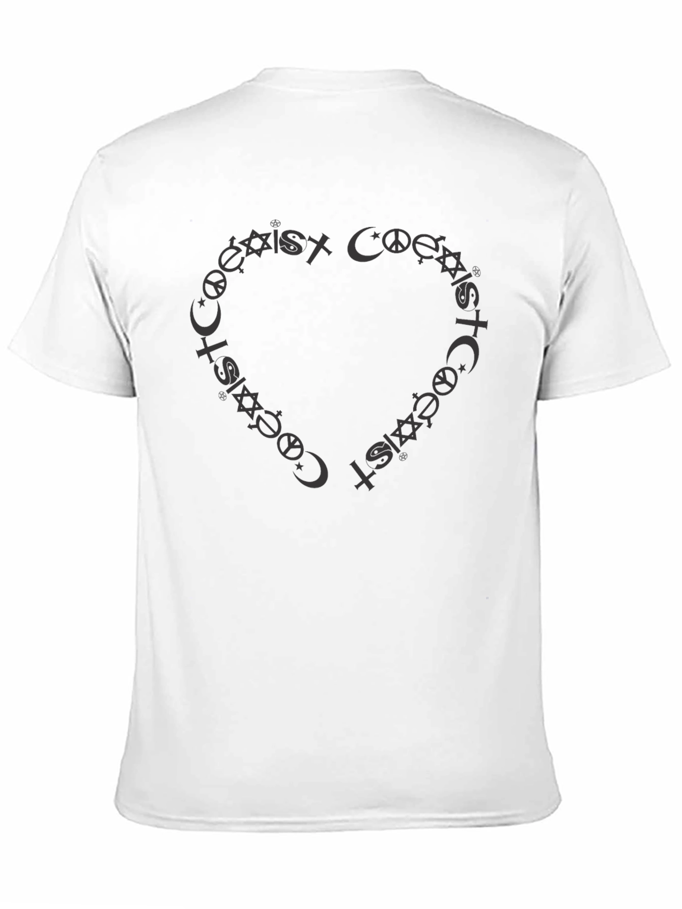 Coexist Heart Graphic T-Shirt - Religious Tolerance