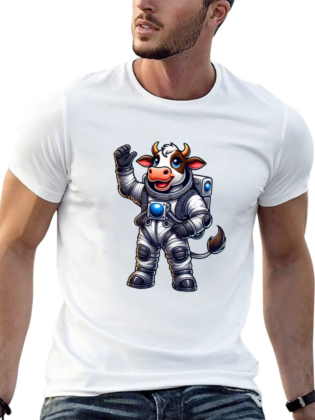 Cow Astronaut T-Shirt - Space Adventure Tee