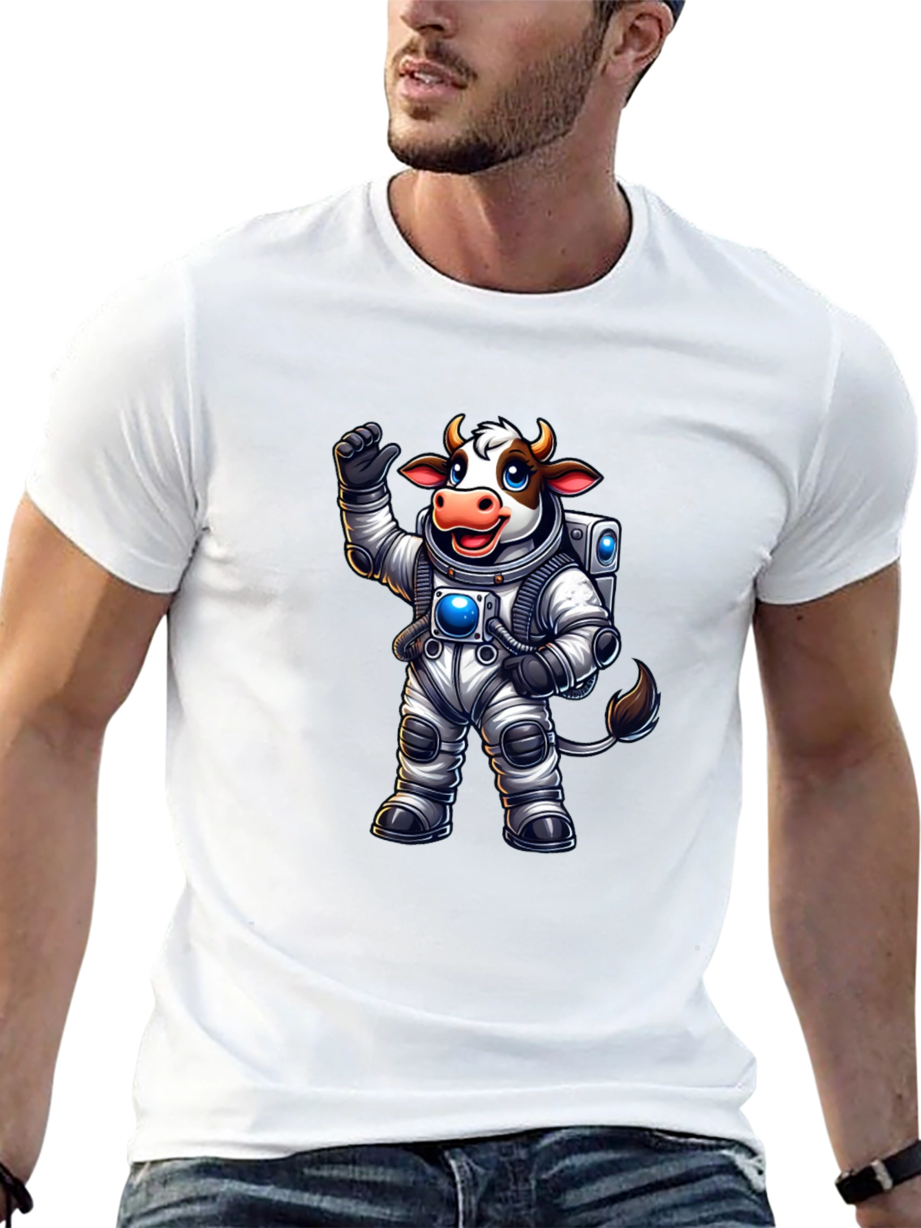 Cow Astronaut T-Shirt - Space Adventure Tee