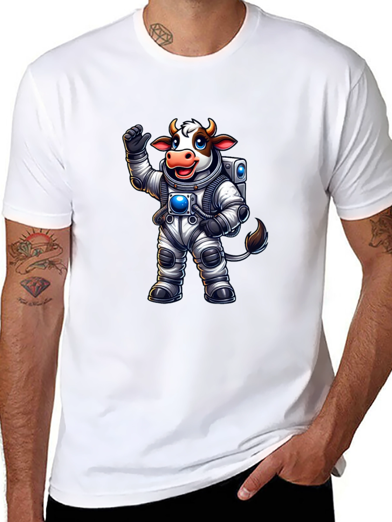 Cow Astronaut T-Shirt - Space Adventure Tee