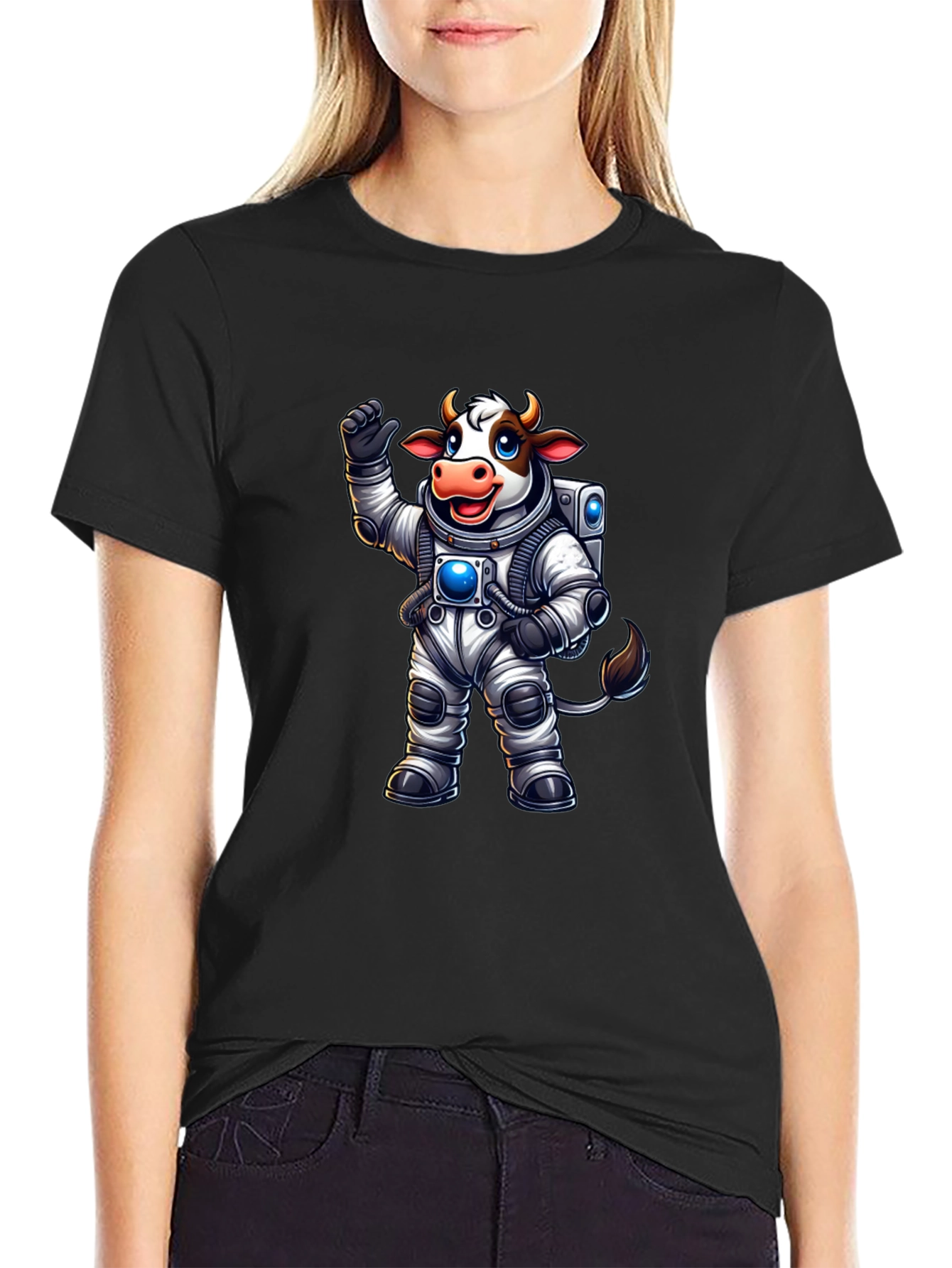 Cow Astronaut T-Shirt - Space Adventure Tee