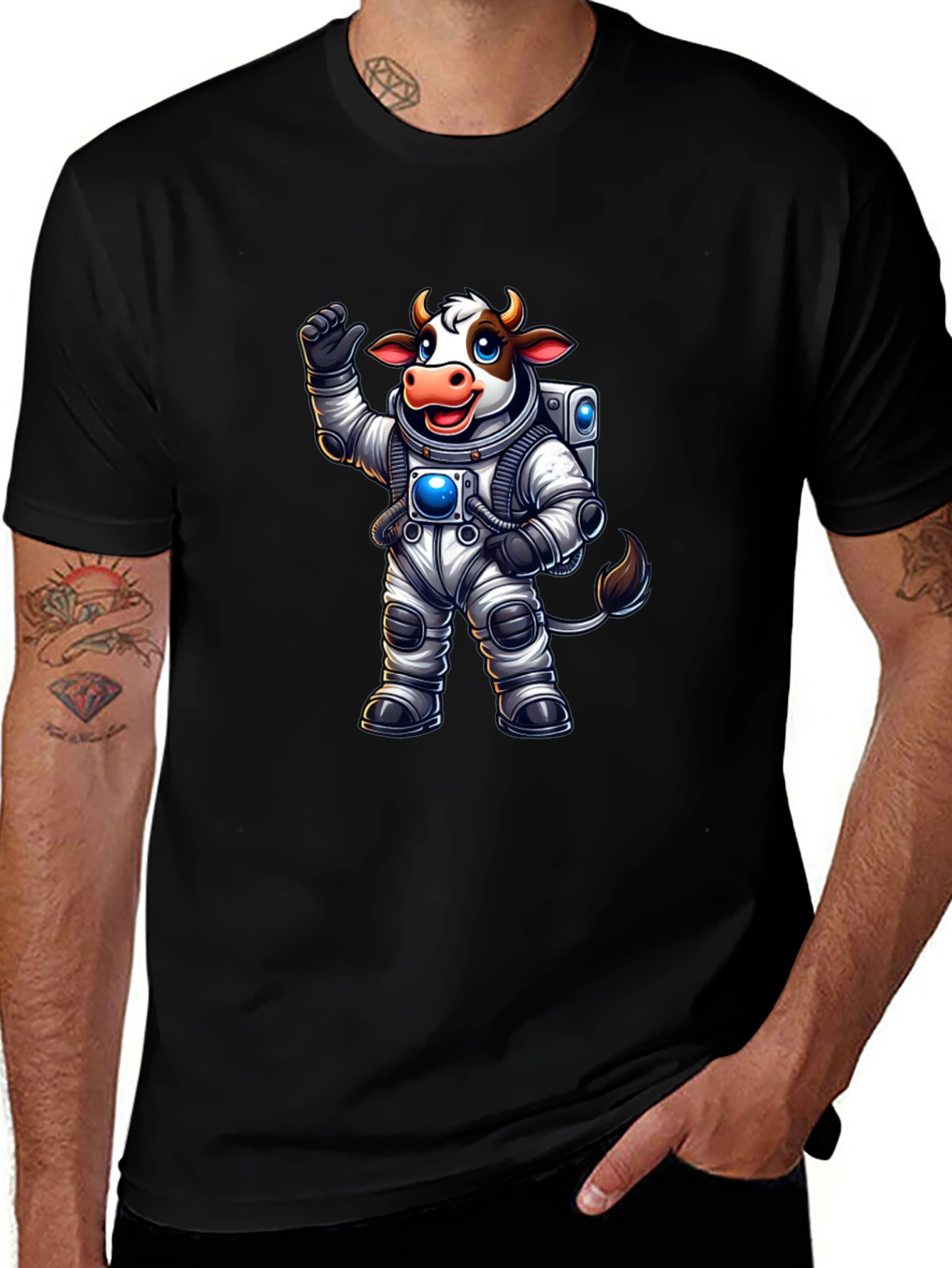 Cow Astronaut T-Shirt - Space Adventure Tee