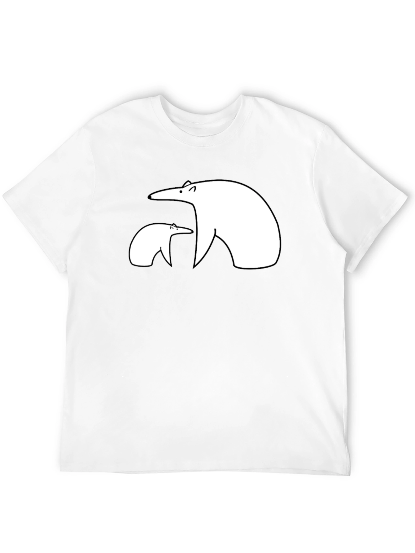Polar Bear Graphic Tee - Black Casual Shirt