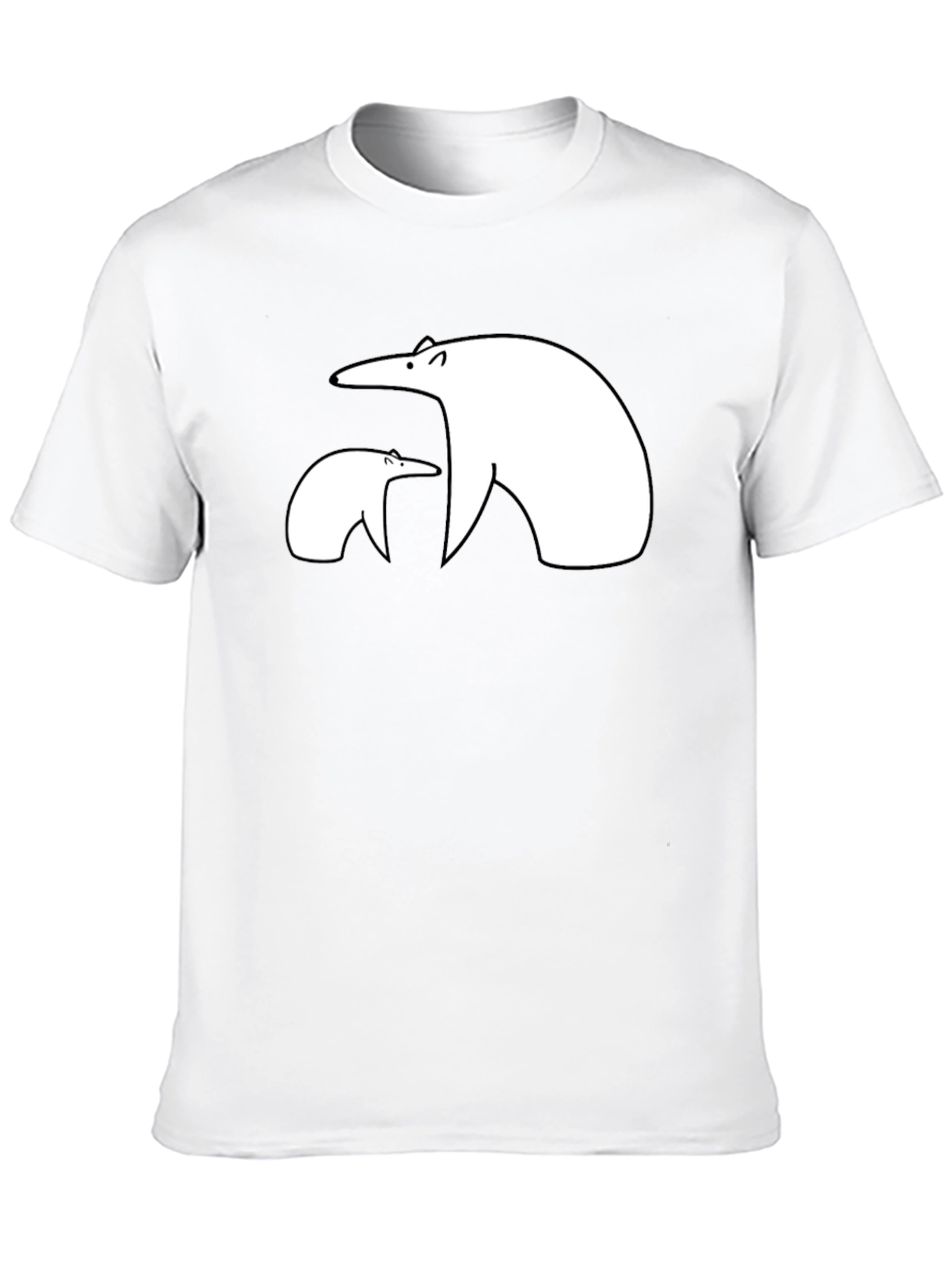 Polar Bear Graphic Tee - Black Casual Shirt