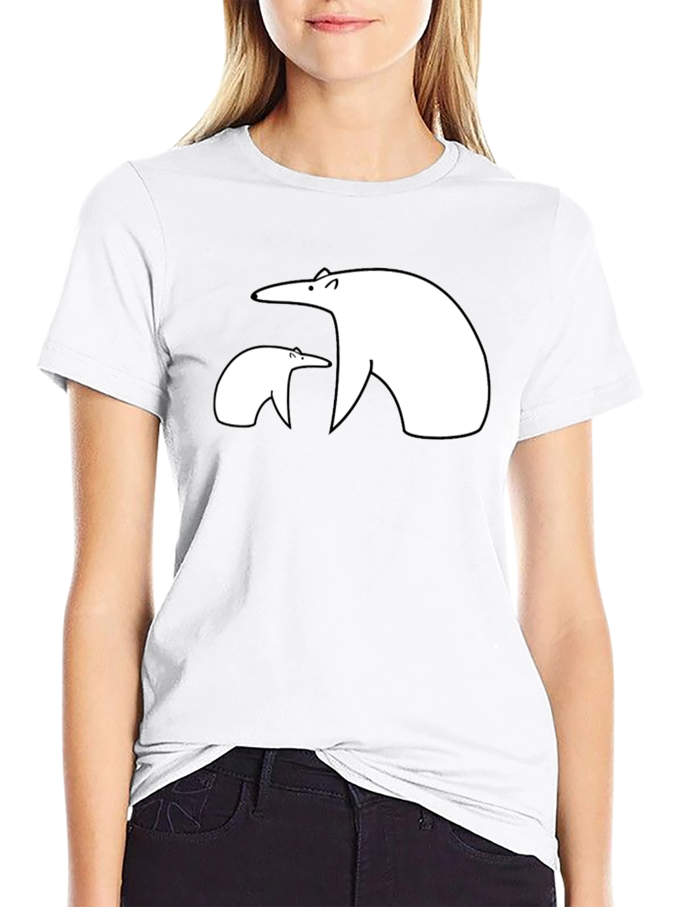 Polar Bear Graphic Tee - Black Casual Shirt
