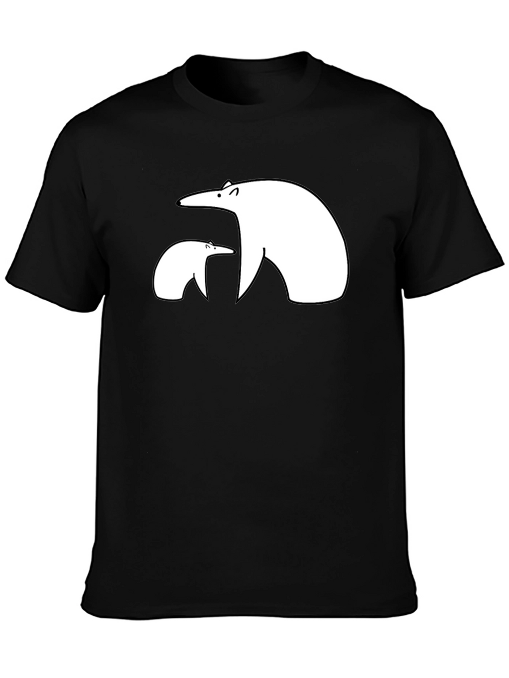 Polar Bear Graphic Tee - Black Casual Shirt