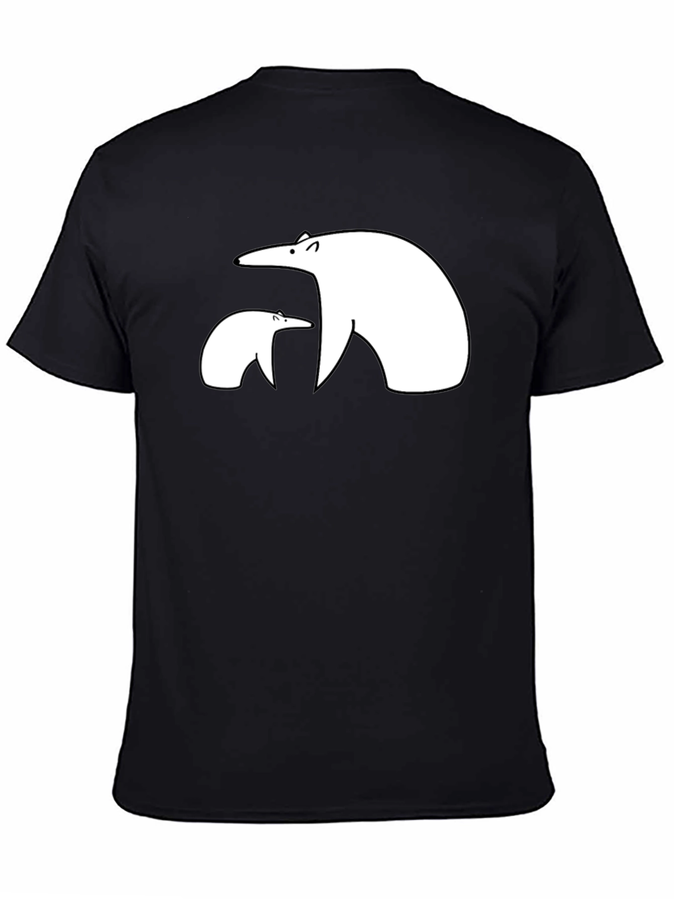 Polar Bear Graphic Tee - Black Casual Shirt