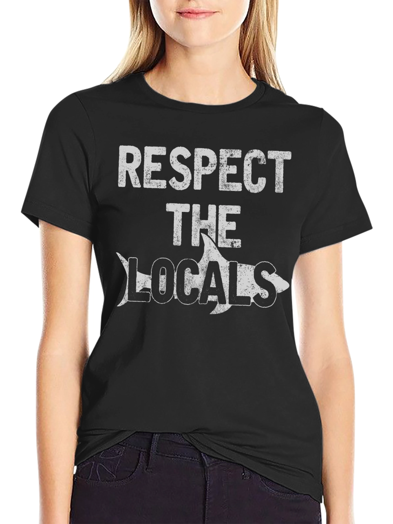 Respect The Locals Shark Graphic Tee