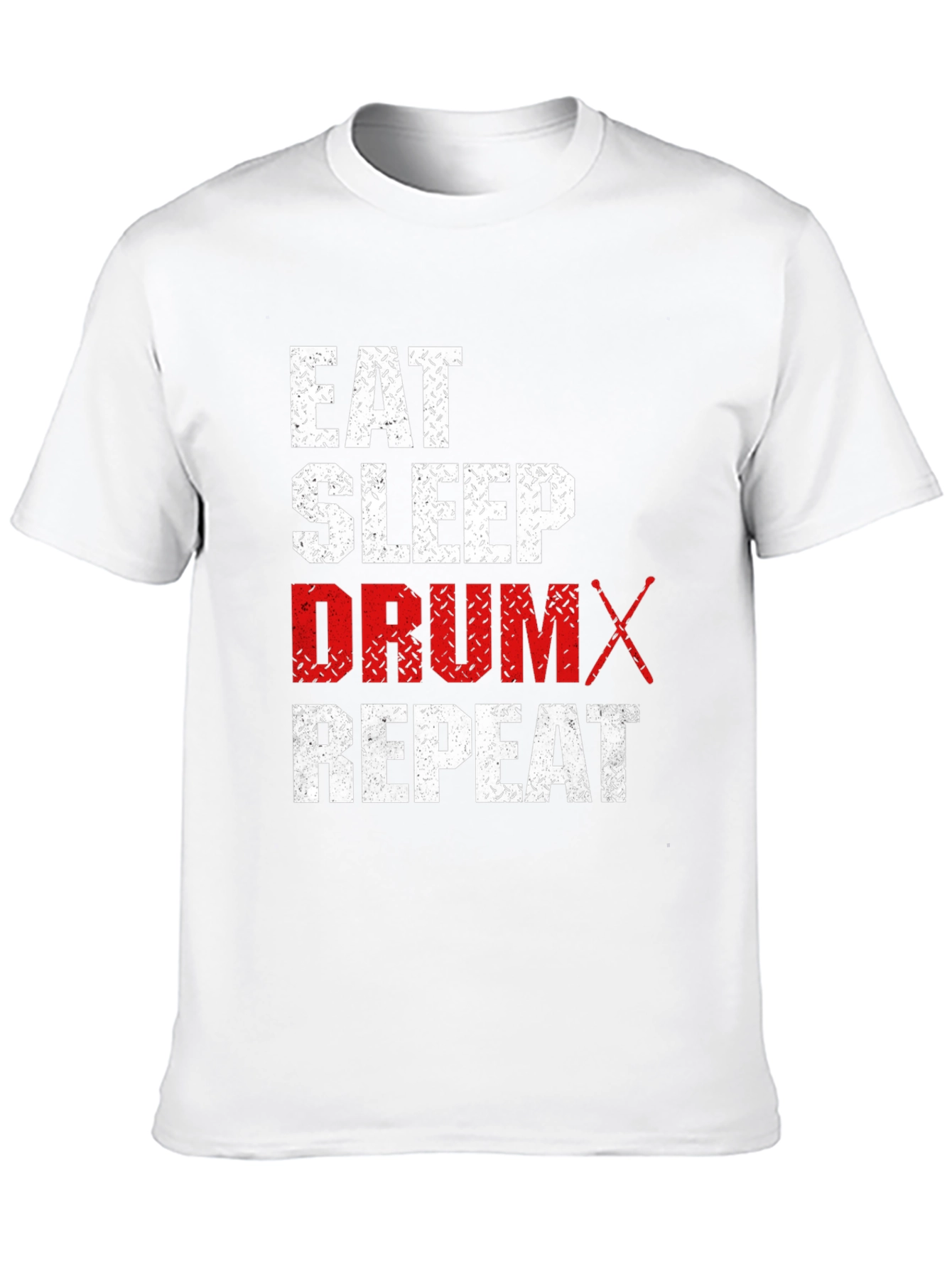 Eat Sleep Drum Repeat T-Shirt - Black Cotton Tee