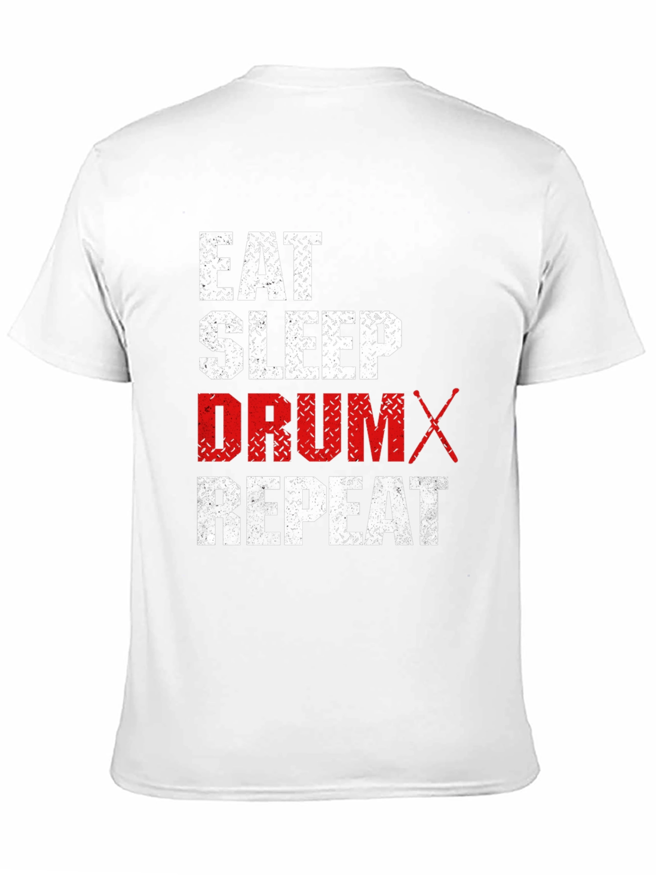 Eat Sleep Drum Repeat T-Shirt - Black Cotton Tee