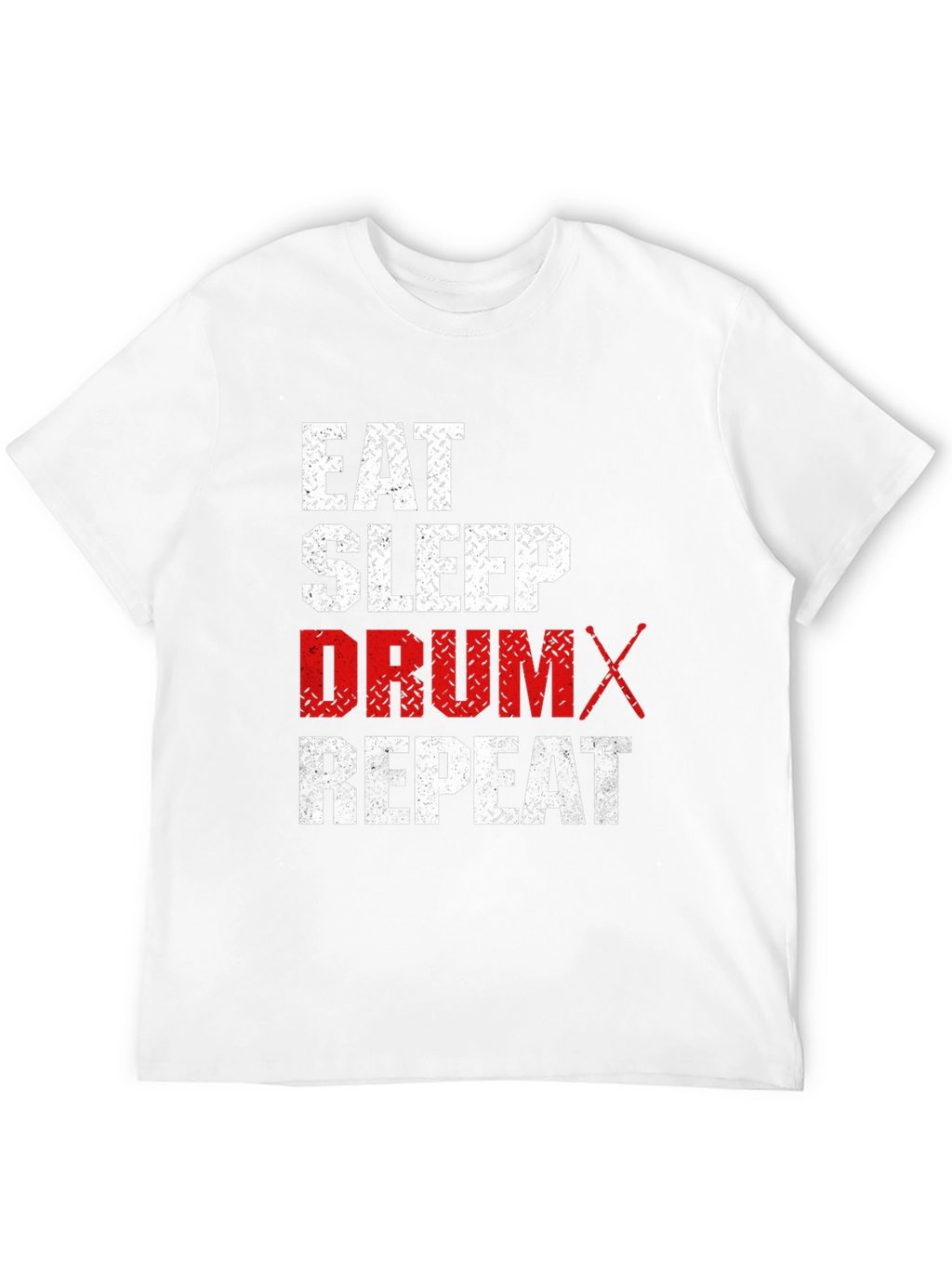 Eat Sleep Drum Repeat T-Shirt - Black Cotton Tee
