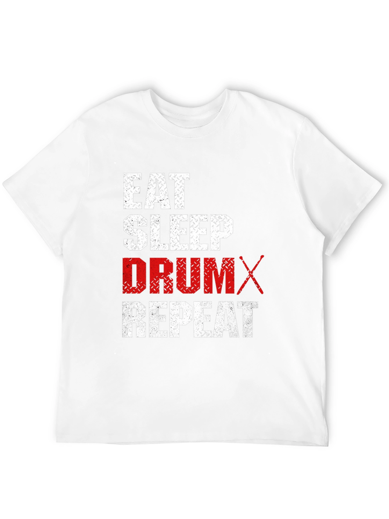 Eat Sleep Drum Repeat T-Shirt - Black Cotton Tee