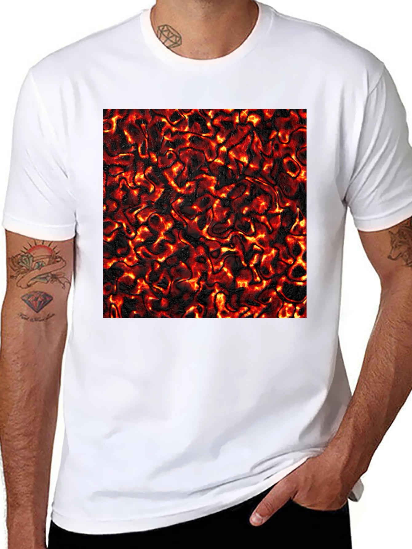 Lava Flow Graphic Tee - Cool Black T-Shirt