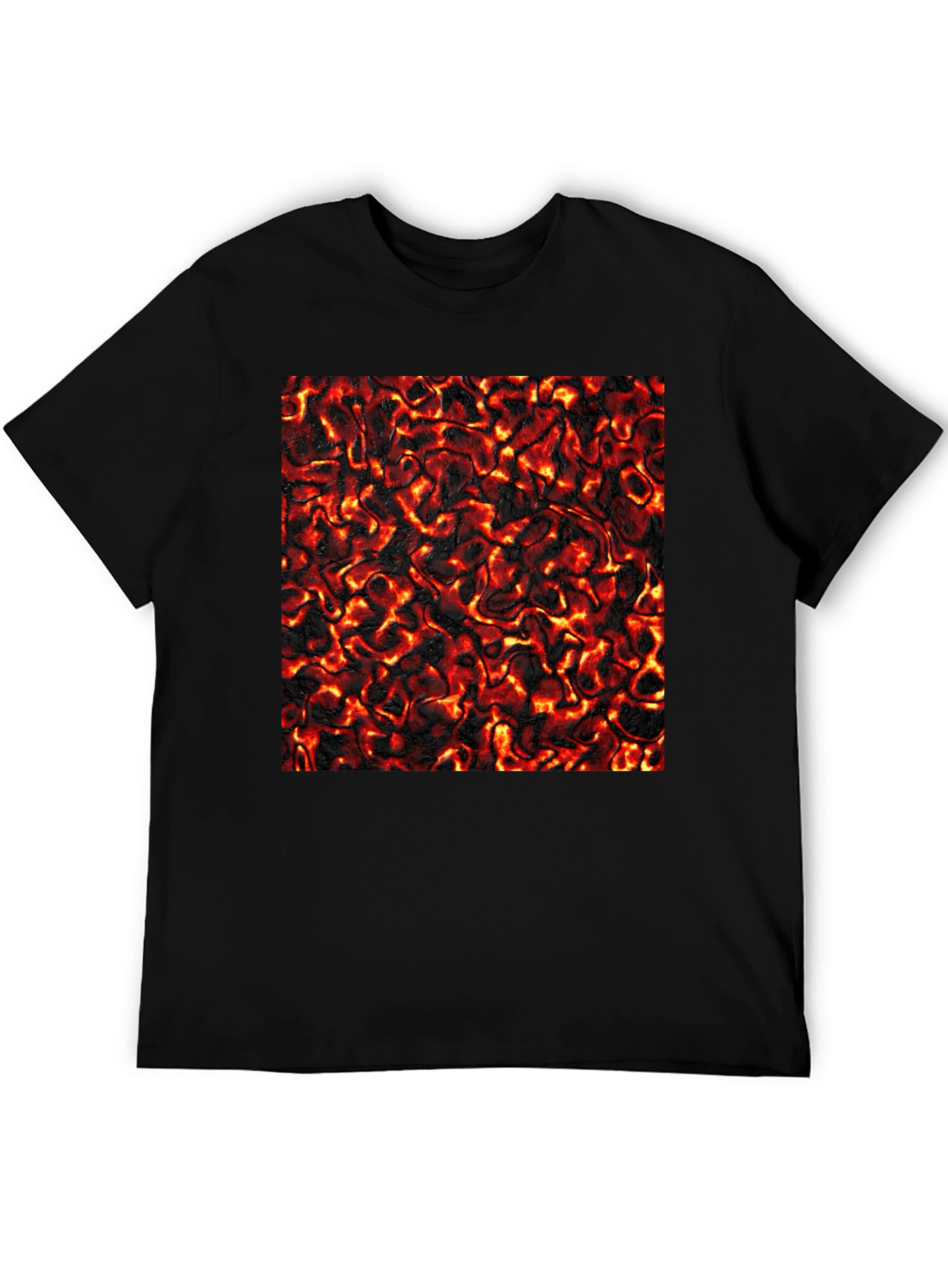 Lava Flow Graphic Tee - Cool Black T-Shirt