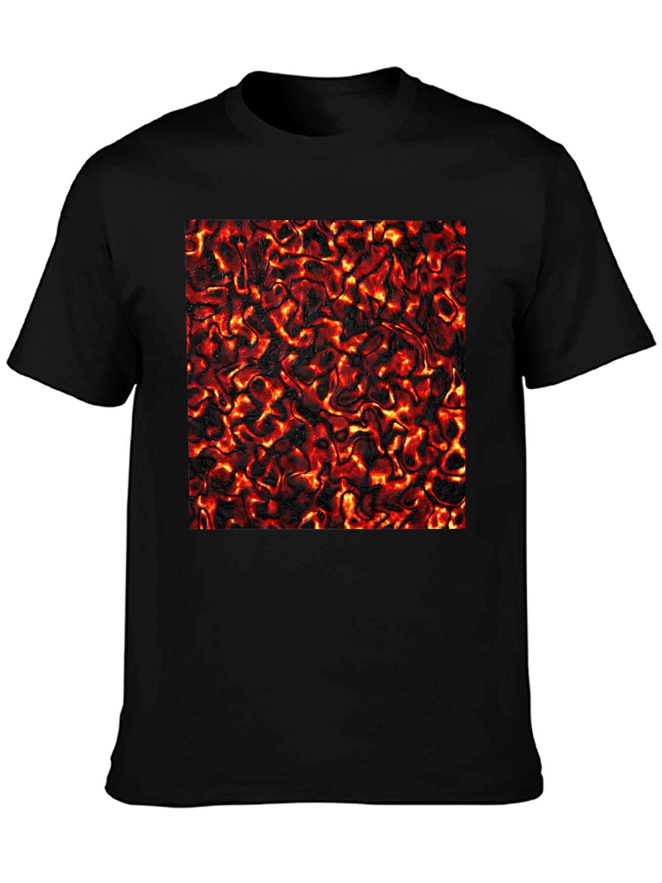 Lava Flow Graphic Tee - Cool Black T-Shirt