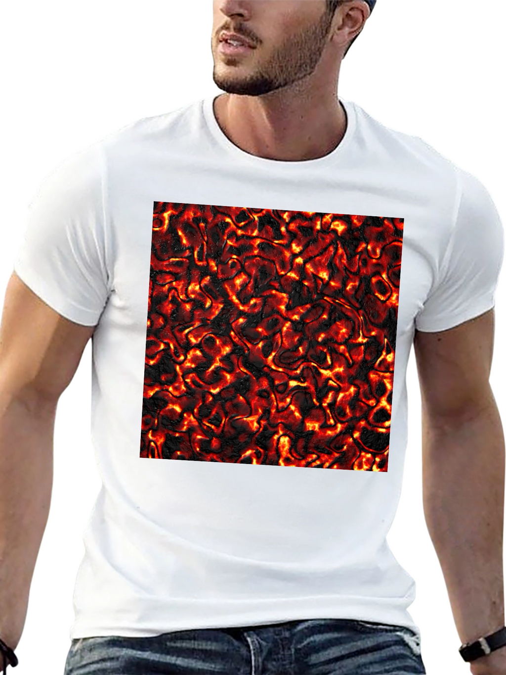 Lava Flow Graphic Tee - Cool Black T-Shirt