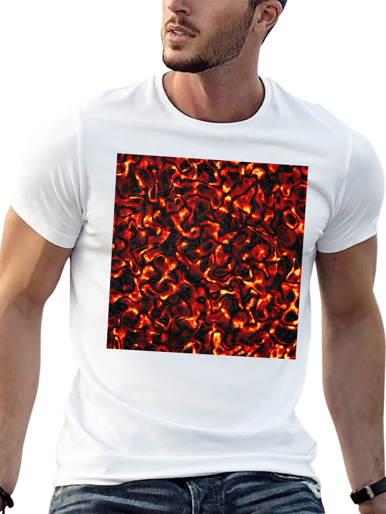 Lava Flow Graphic Tee - Cool Black T-Shirt
