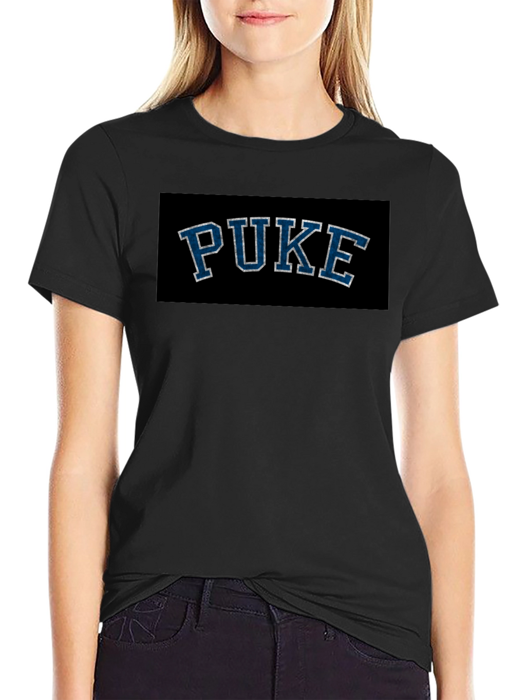 Puke College Style T-Shirt - Classic Design