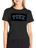Puke College Style T-Shirt - Classic Design
