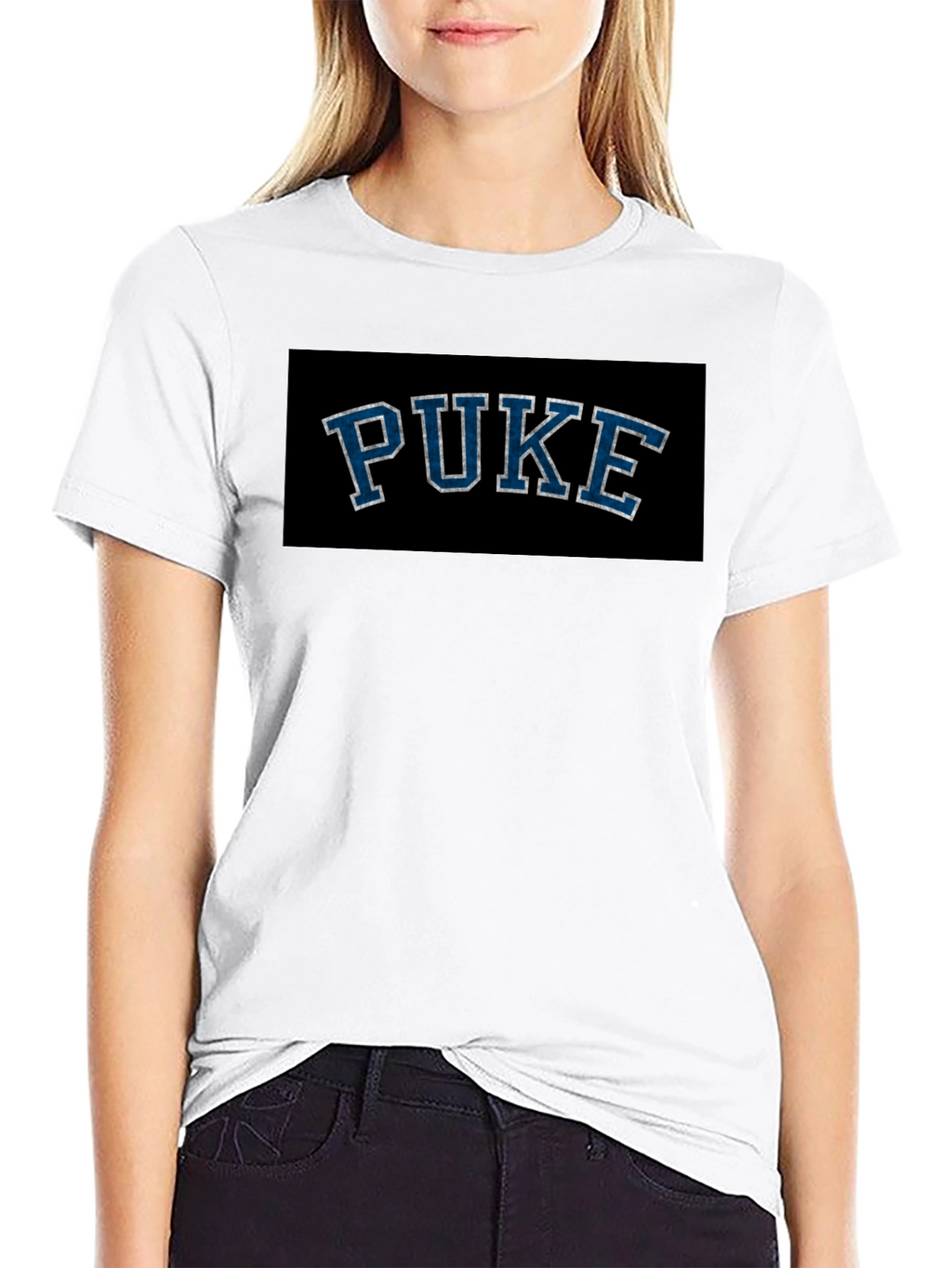 Puke College Style T-Shirt - Classic Design