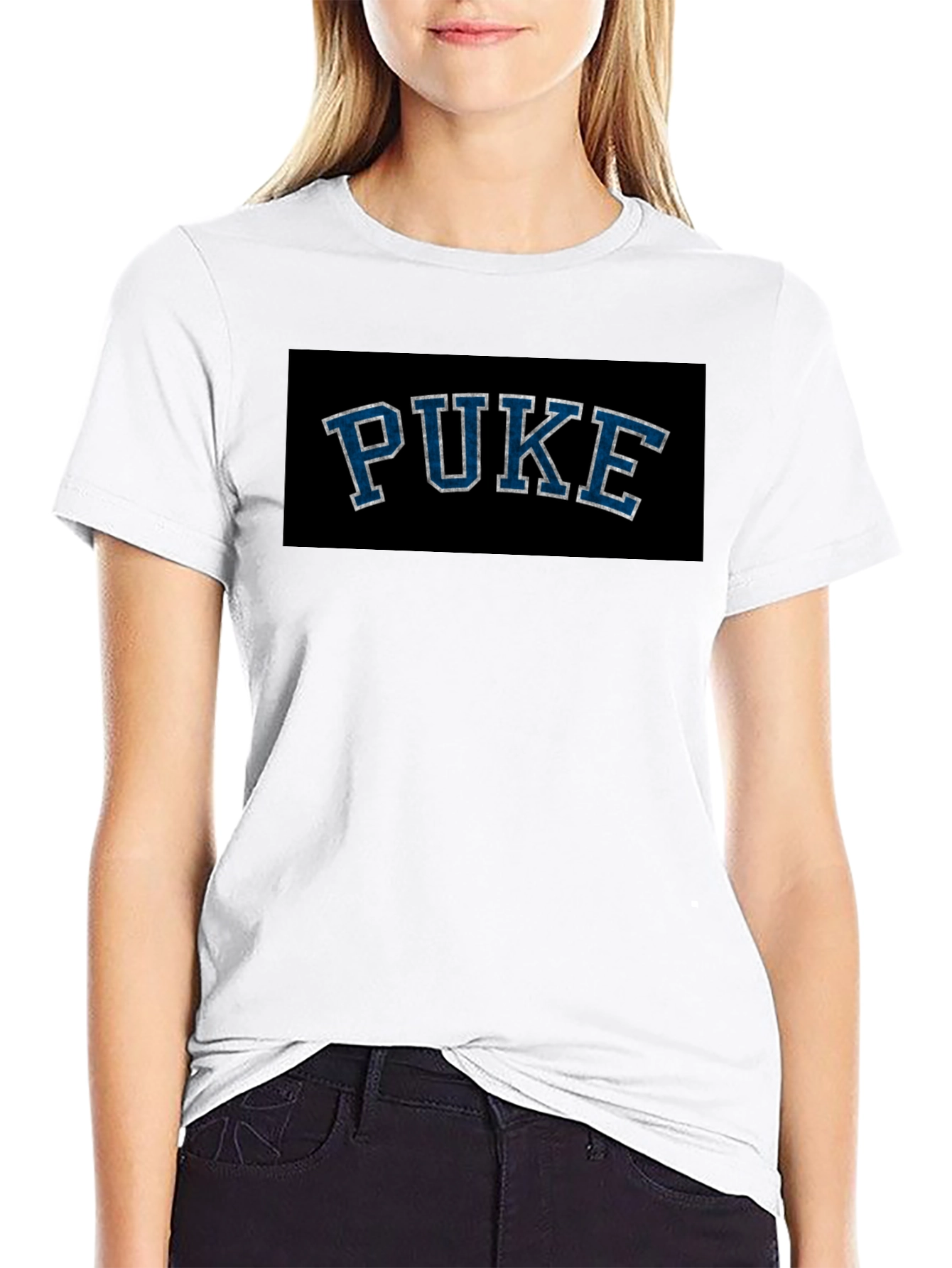 Puke College Style T-Shirt - Classic Design