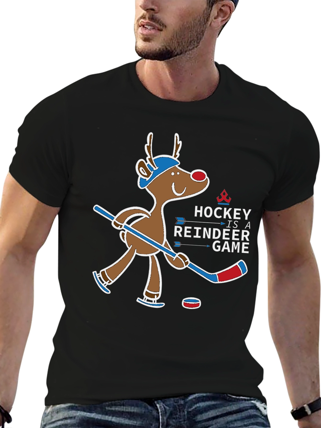Hockey Reindeer Game T-Shirt