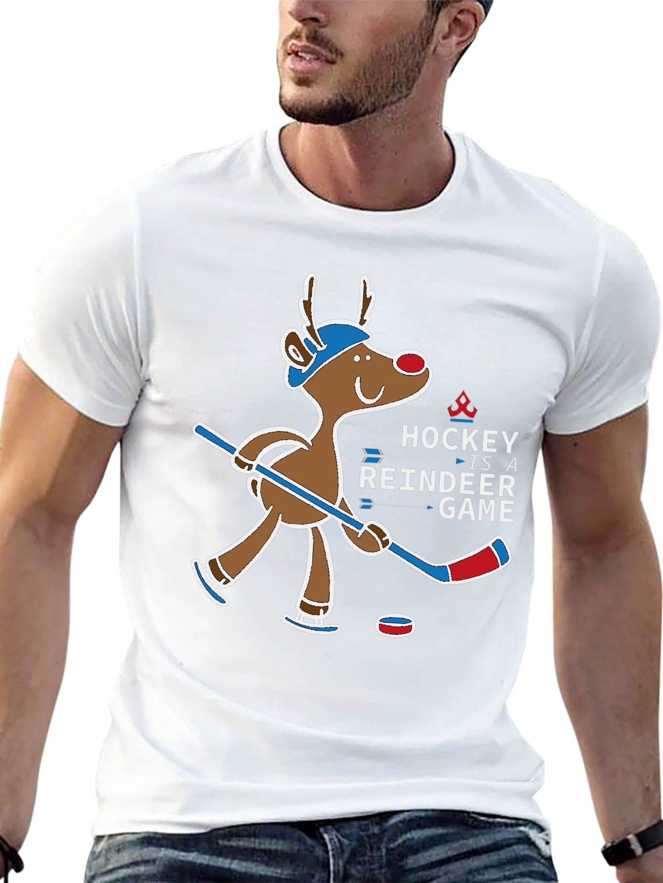 Hockey Reindeer Game T-Shirt