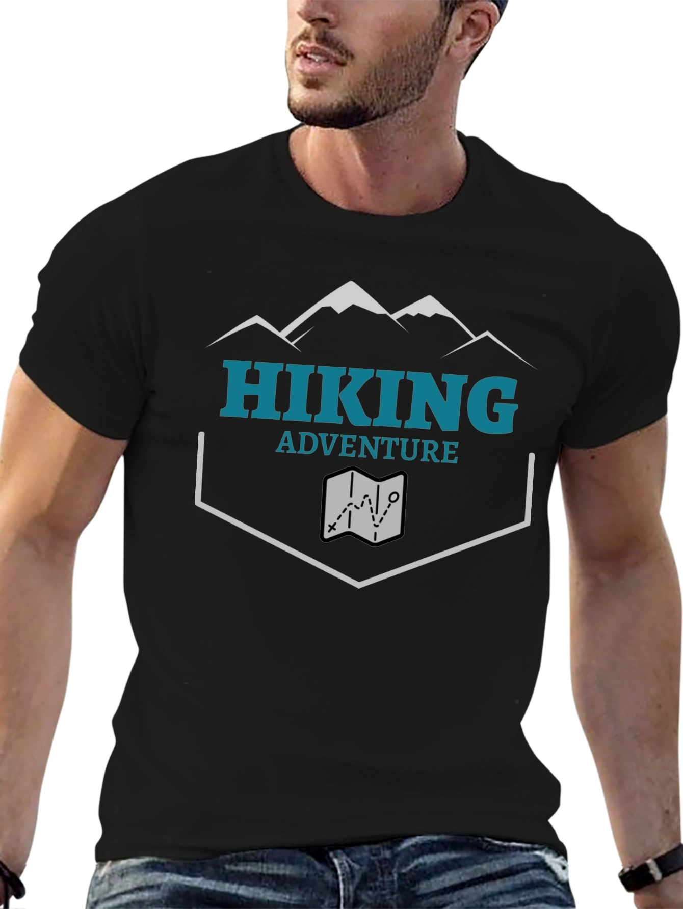 Hiking Adventure Graphic Tee - Black