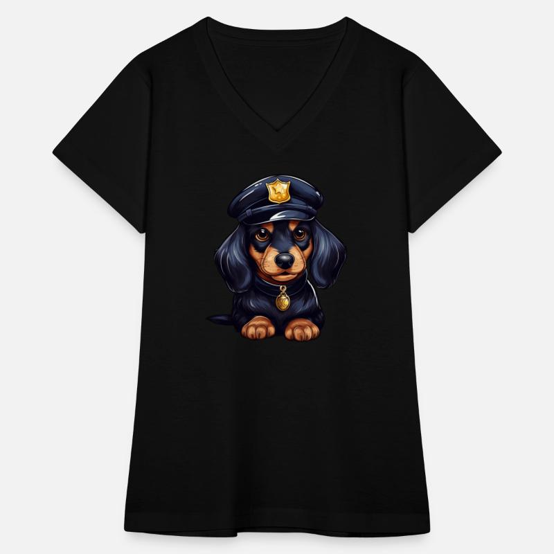 Dachshund policeman
