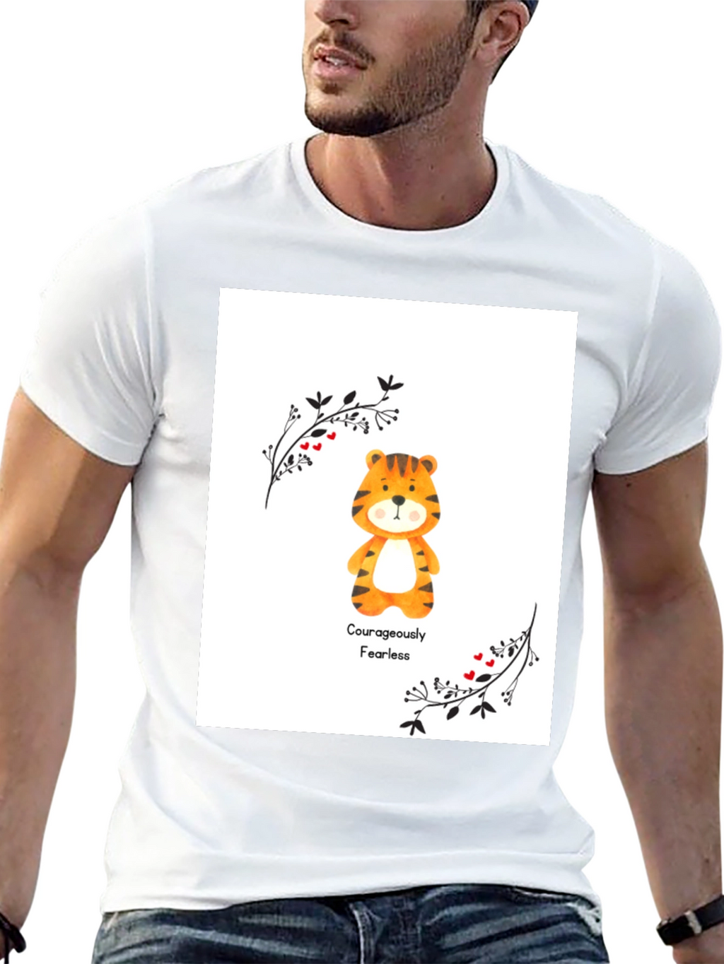 Courageously Fearless Tiger Graphic Tee