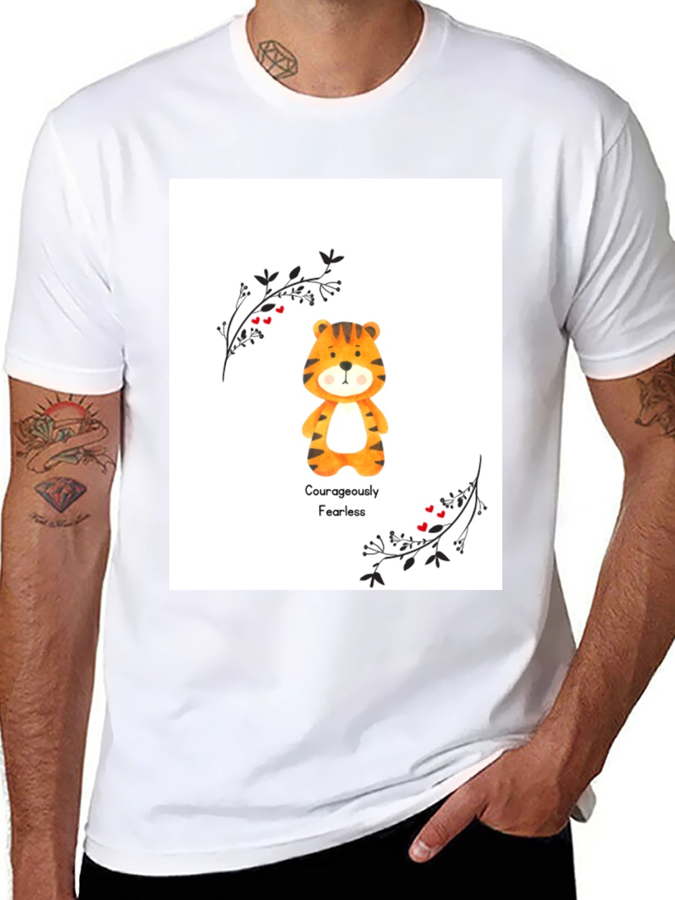 Courageously Fearless Tiger Graphic Tee