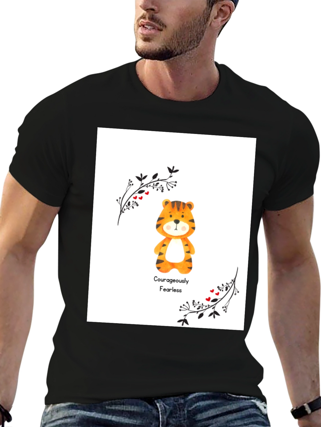 Courageously Fearless Tiger Graphic Tee