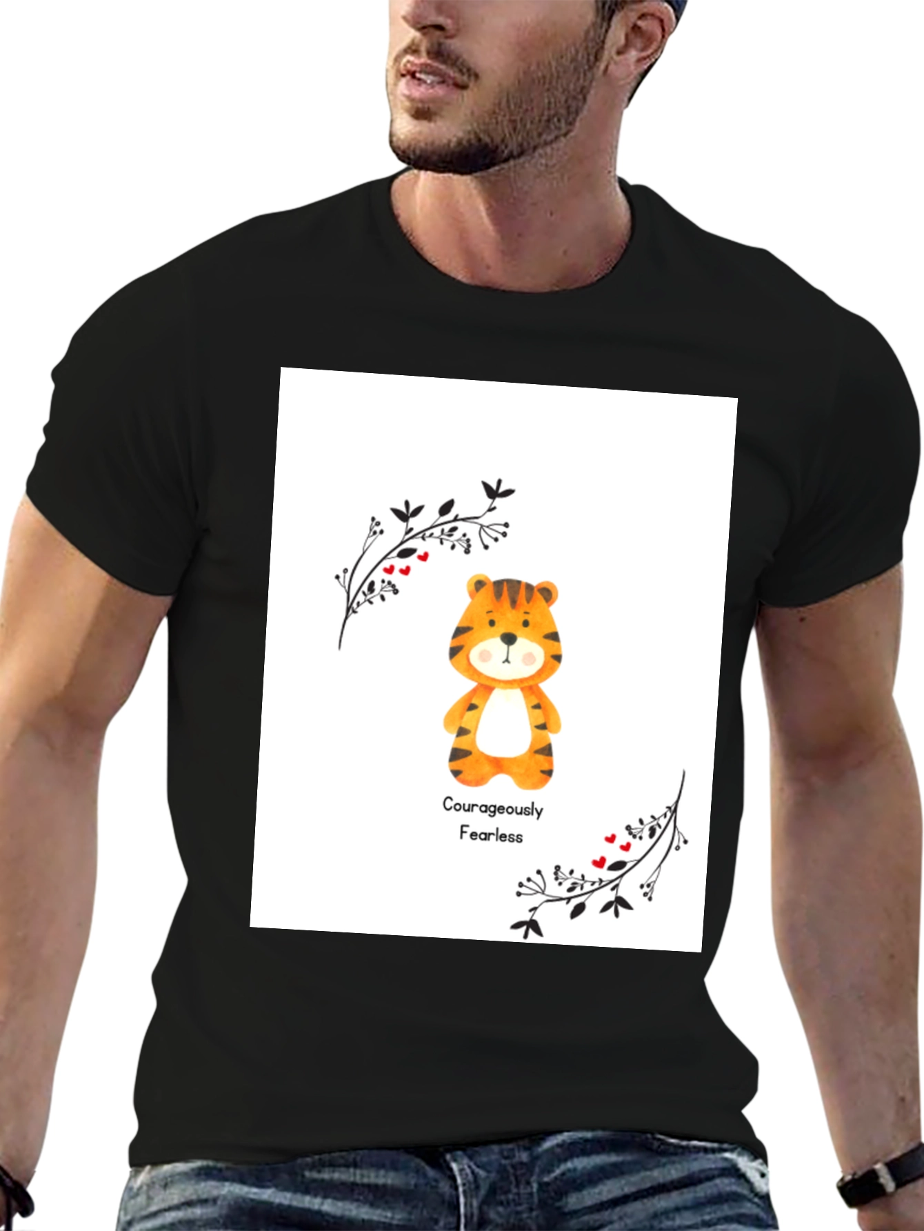 Courageously Fearless Tiger Graphic Tee