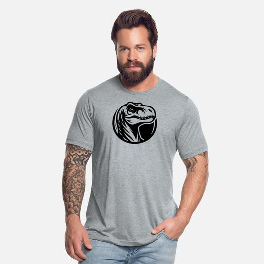 Dangerously Grinning Raptor Tattoo Logo Style