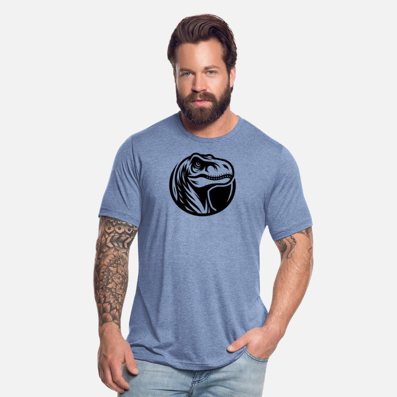 Dangerously Grinning Raptor Tattoo Logo Style