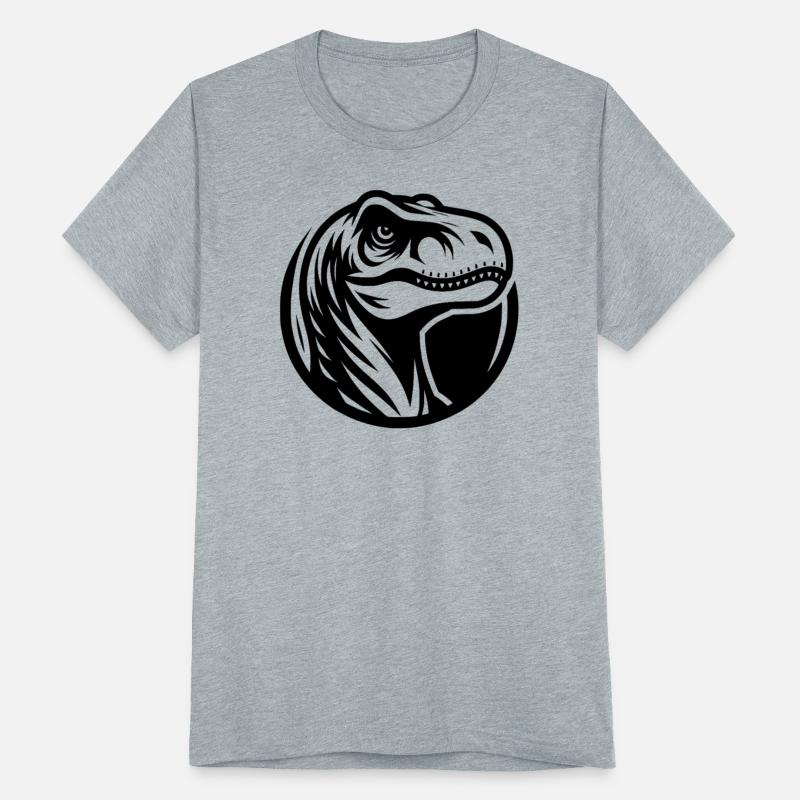 Dangerously Grinning Raptor Tattoo Logo Style