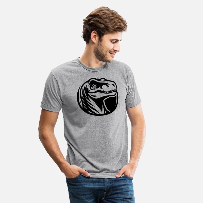 Dangerously Grinning Raptor Tattoo Logo Style