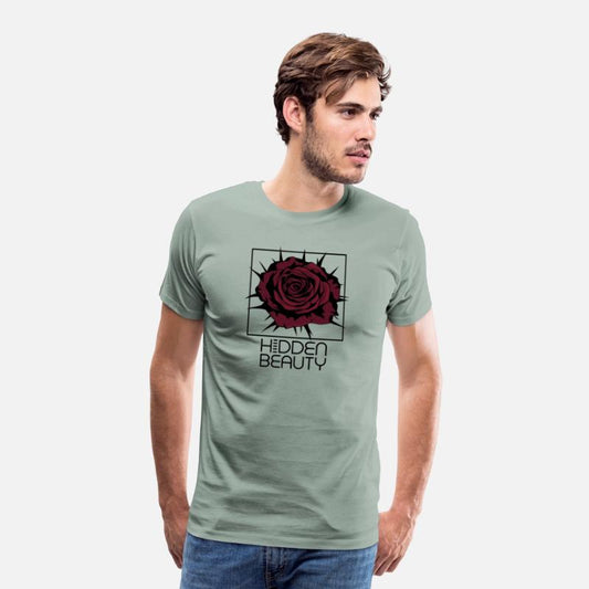 Dark Red Rose with Thorns in Square Box